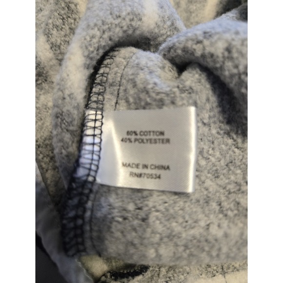 Orvis Striped Quarter Zip Pullover Fleece Shirt Womens XL Black White Striped - Picture 4 of 9